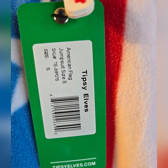 Tipsy Elves Patriotic American Flag Jumpsuit Onsie - Picture 5 of 5